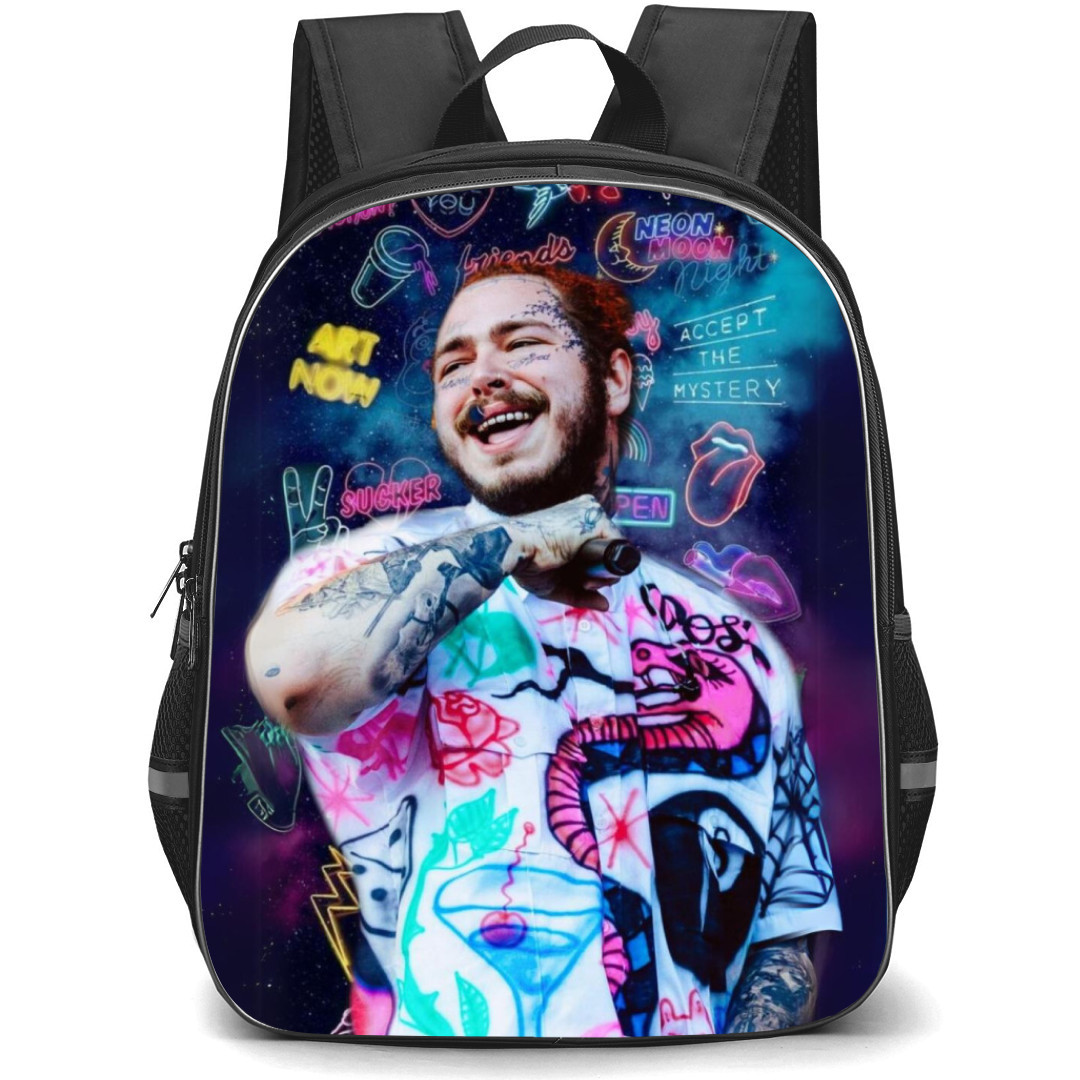 Post Malone Backpack StudentPack - Portrait Neon Sign Background