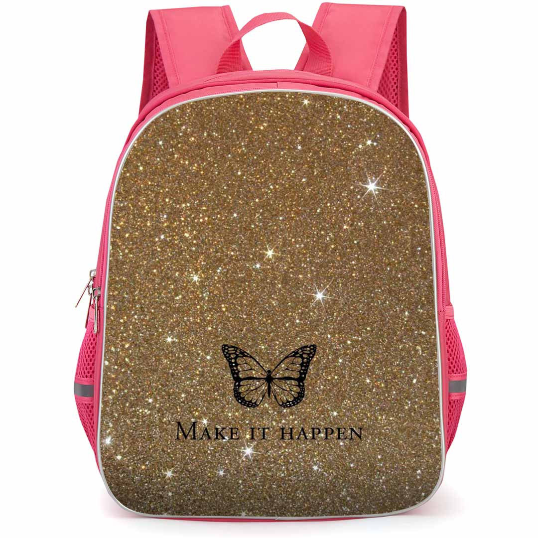 Mariah Carey Backpack StudentPack - Mariah Carey Make It Happen Golden Glitter Background Poster