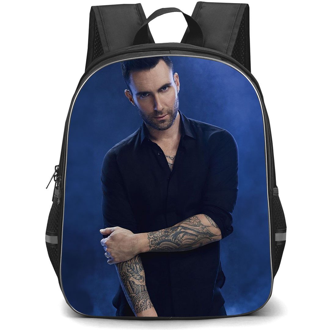 Maroon 5 Backpack StudentPack - Maroon 5 Adam Levine Portrait On Blue Background