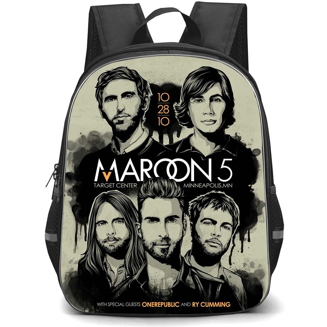 Maroon 5 Backpack StudentPack - Maroon 5 Group Grayscale Illustration Art Poster