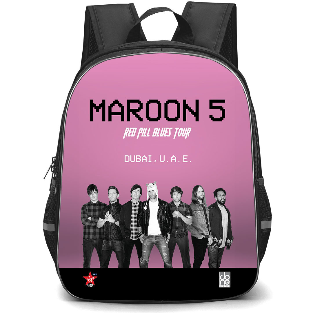 Maroon 5 Backpack StudentPack - Maroon 5 Red Pill Blue Dubai Tour Poster