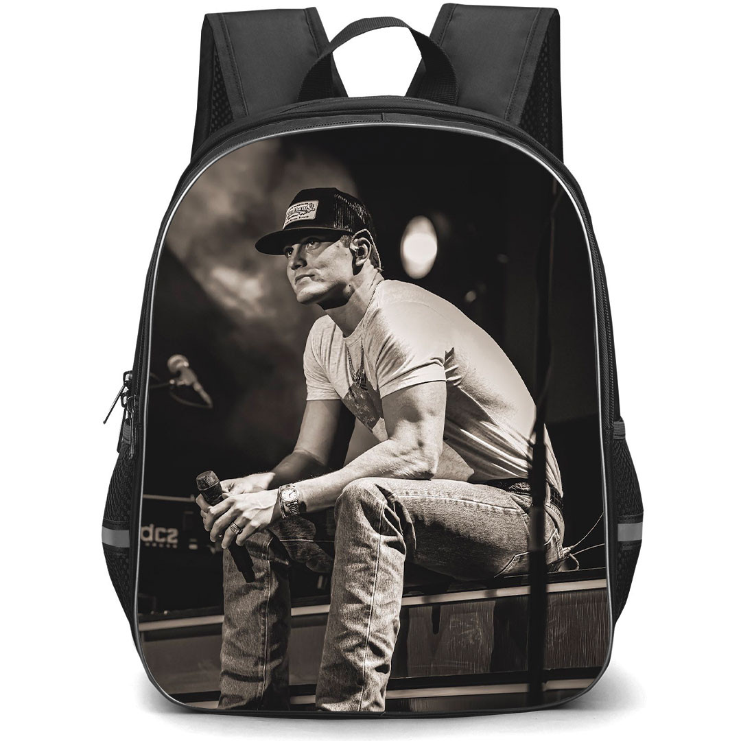 Parker McCollum Backpack StudentPack - Parker McCollum Sitting On Stage Grayscale Poster