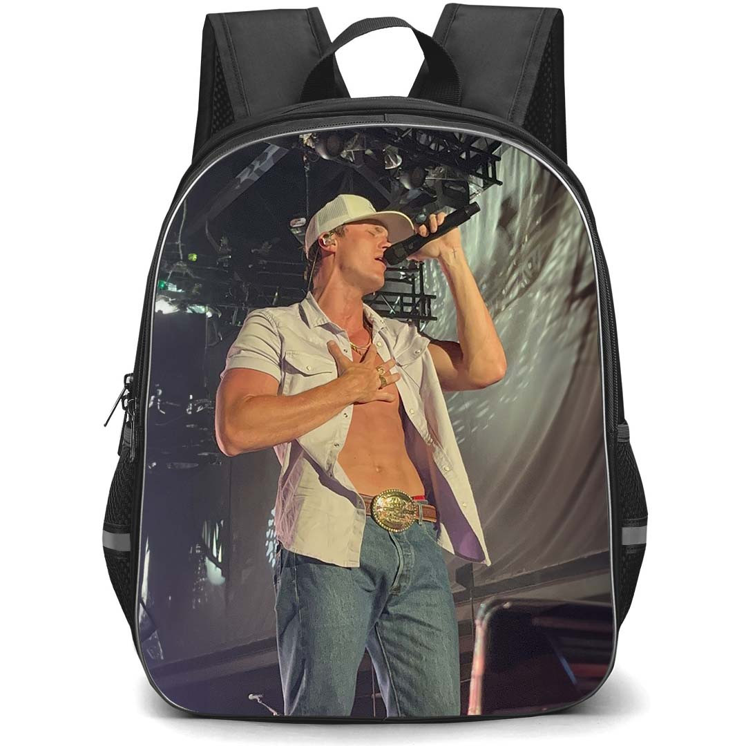 Parker McCollum Backpack StudentPack - Parker McCollum Wears Opened Button Shirt And Singing Poster