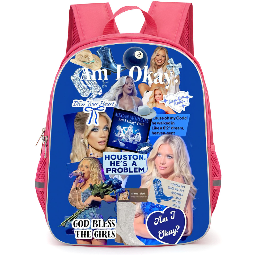 Megan Moroney Backpack School Bag StudentPack - Megan Moroney Am I Okay Tour Collage Poster