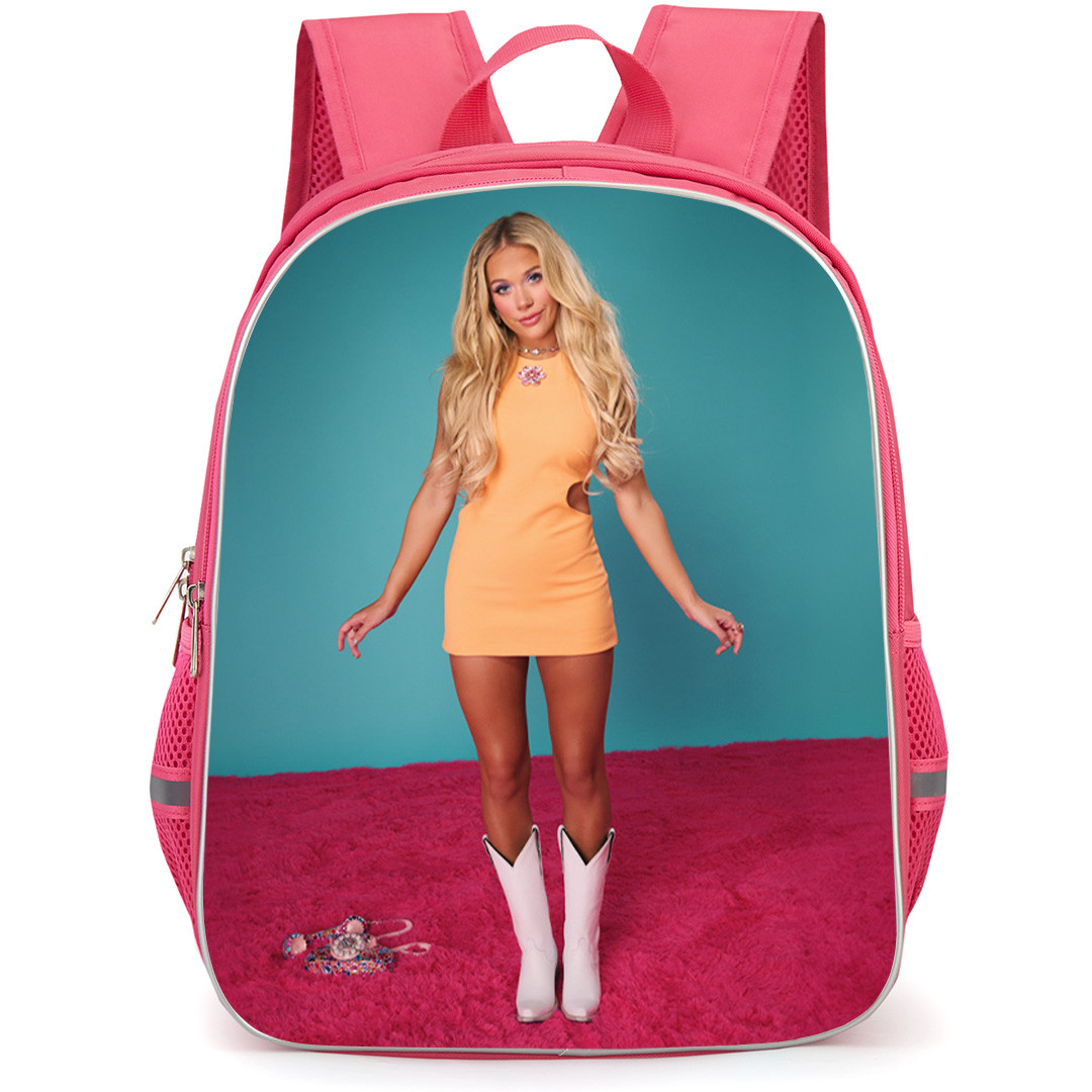 Megan Moroney Backpack School Bag StudentPack - Megan Moroney In Orange Dress Front Profile Poster