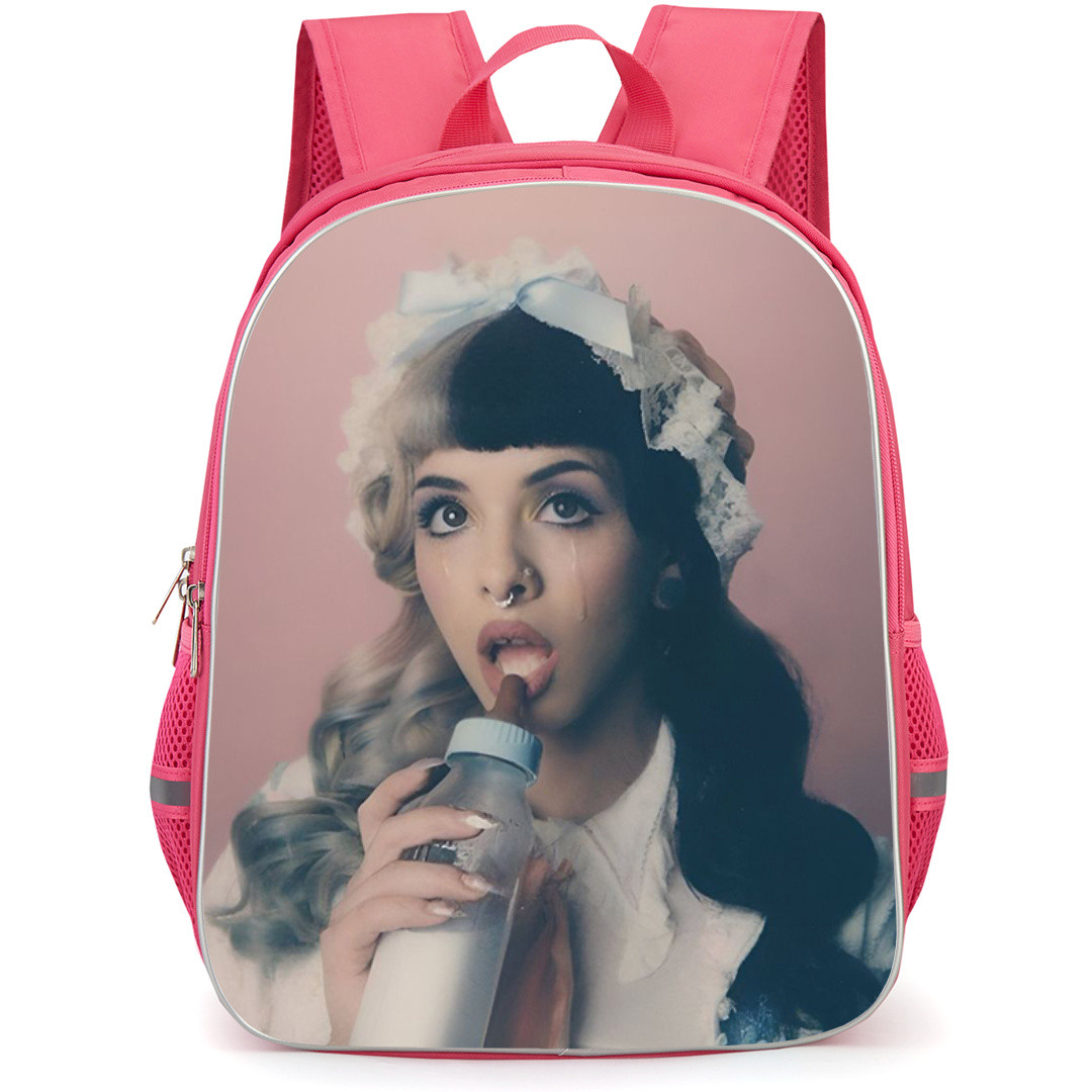 Melanie Martinez Backpack StudentPack - Melanie Martinez Crybaby Portrait On Raindrops Background