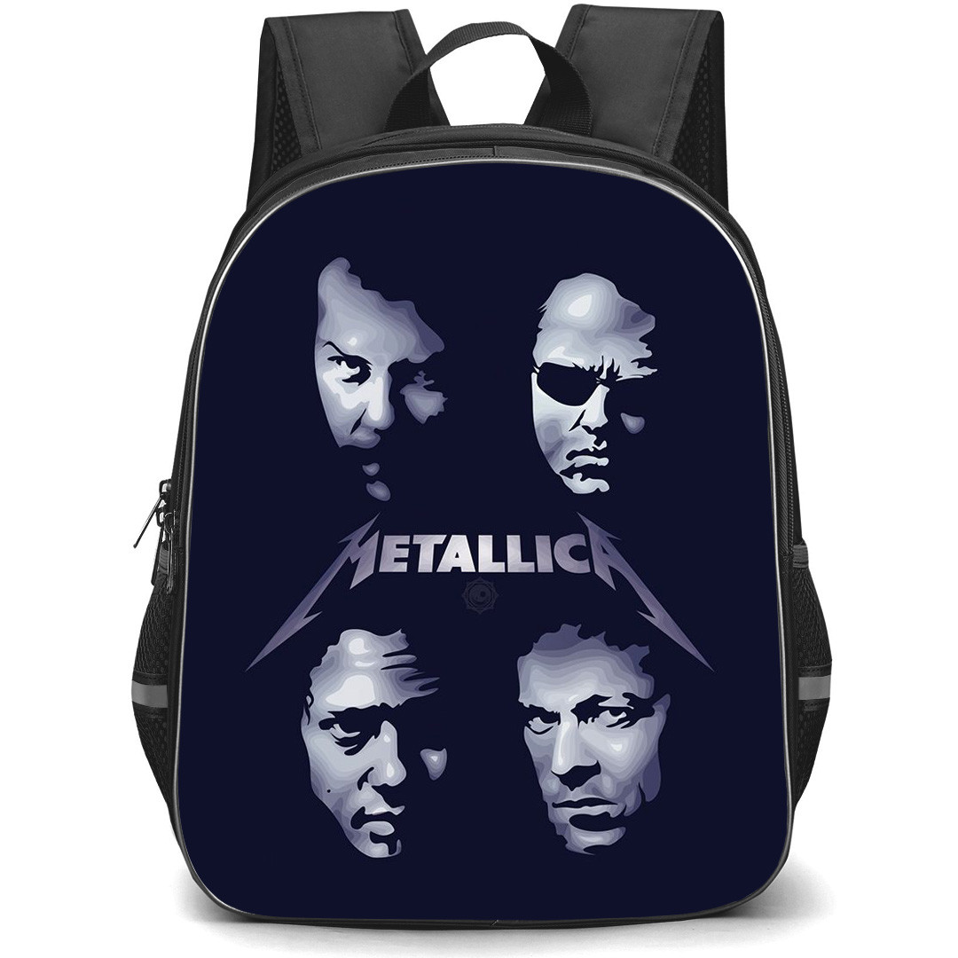 Metallica Backpack StudentPack - Metallica Black Album Faces Patch