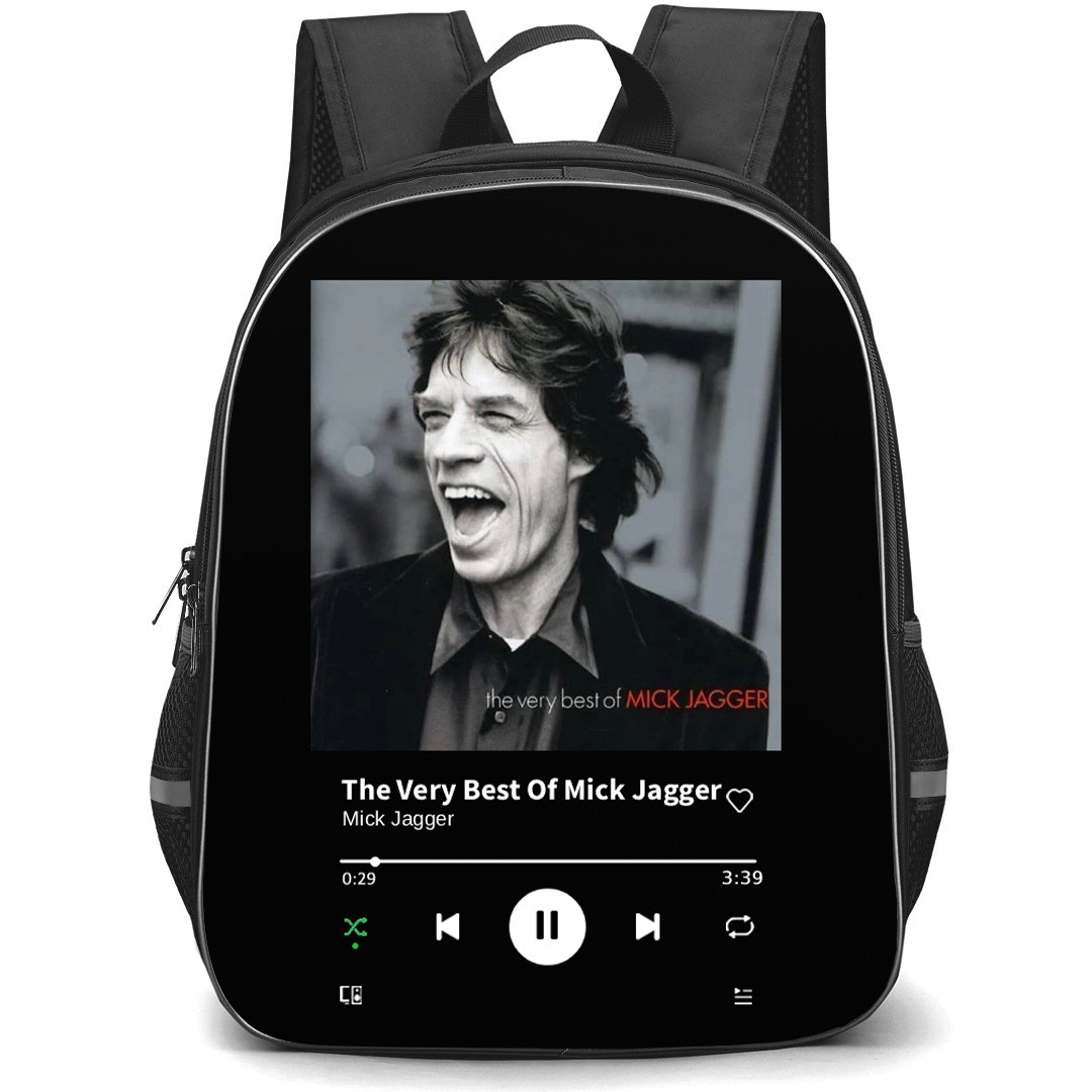 Mick Jagger Backpack School Bag StudentPack - Mick Jagger The Very Best Of Mick Jagger Album Cover