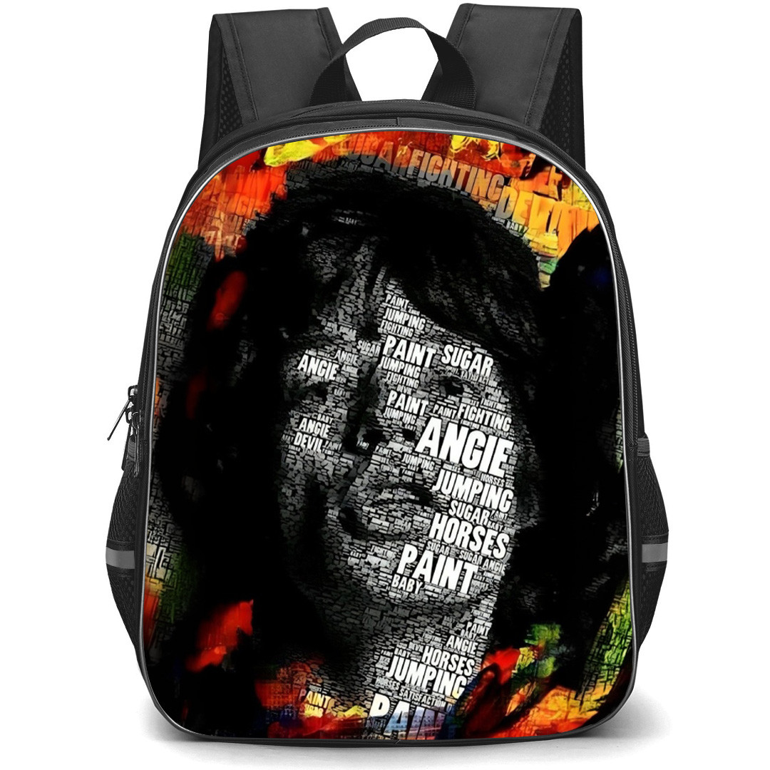 Mick Jagger Backpack School Bag StudentPack - Mick Jagger Word Art Portrait