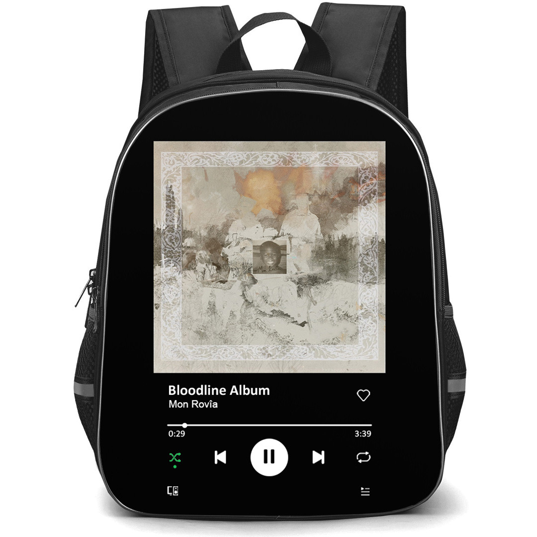 Mon Rovia Backpack School Bag StudentPack - Mon Rovia Bloodline Album Spotify Librarary Poster