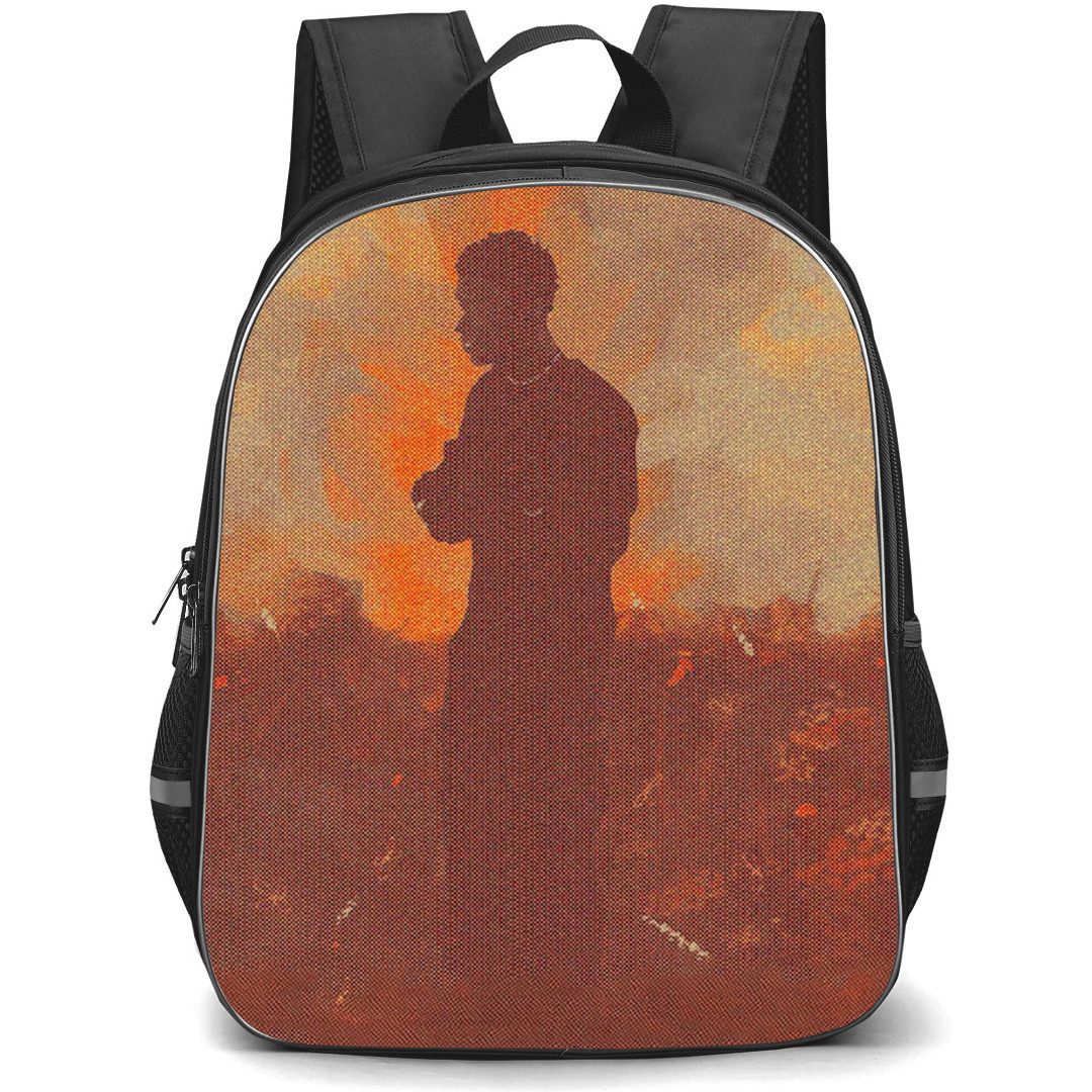 Mon Rovia Backpack School Bag StudentPack - Mon Rovia City On A Hill Album Cover Poster