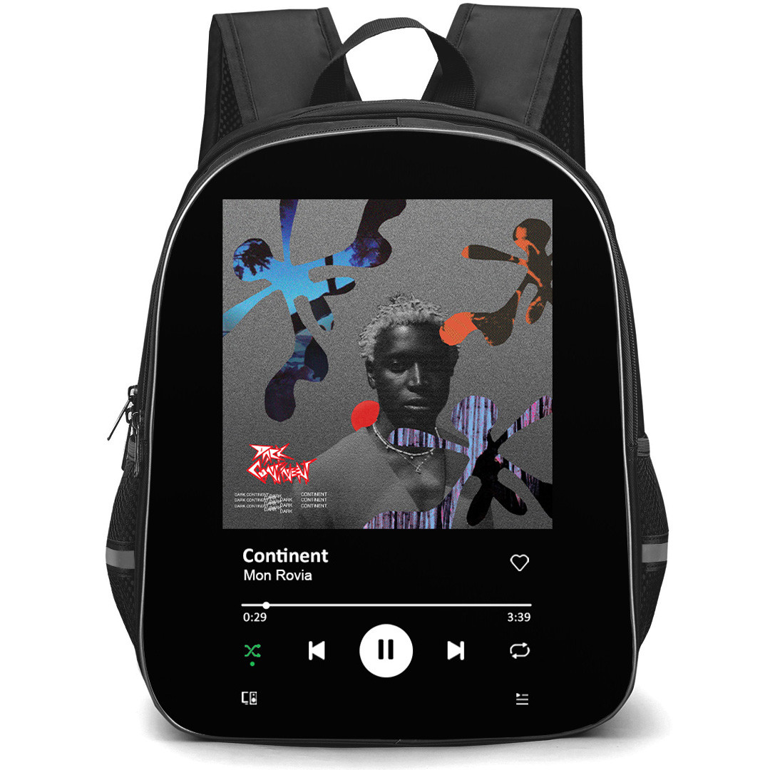 Mon Rovia Backpack School Bag StudentPack - Mon Rovia Continent Album Spotify Library Poster