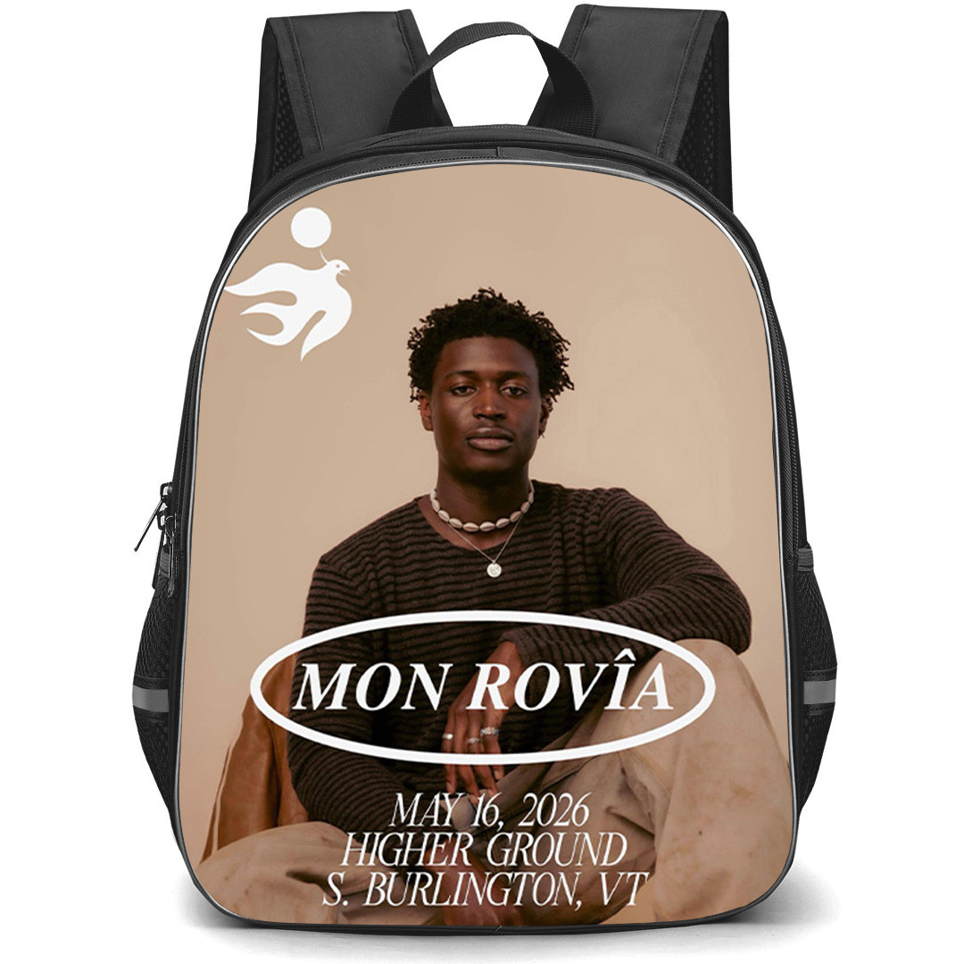 Mon Rovia Backpack School Bag StudentPack - Mon Rovia Higher Ground VT Concert Poster