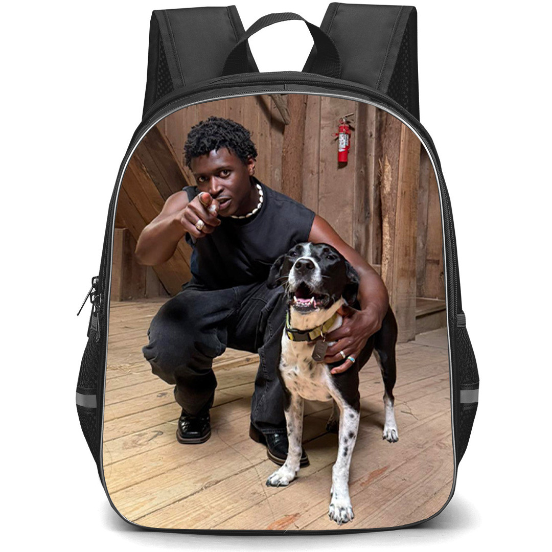 Mon Rovia Backpack School Bag StudentPack - Mon Rovia With A Puppy In A Farm House Poster