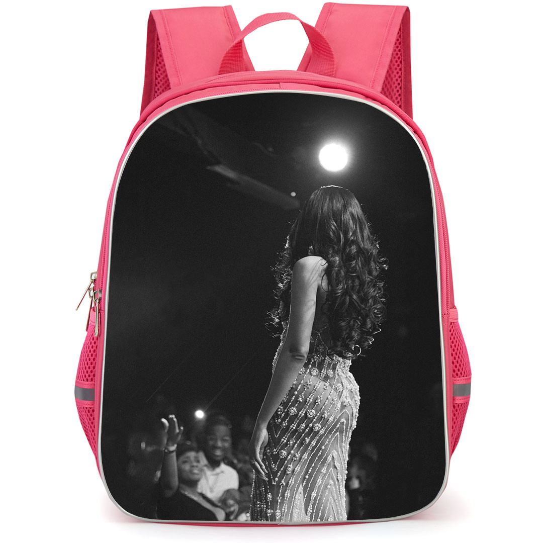Muni Long Backpack StudentPack - Muni Long Standing Back On The Stage Grayscale Poster