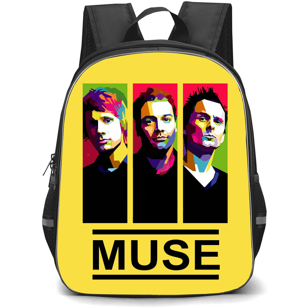Muse Backpack StudentPack - Muse Wpap Art On Yellow Background