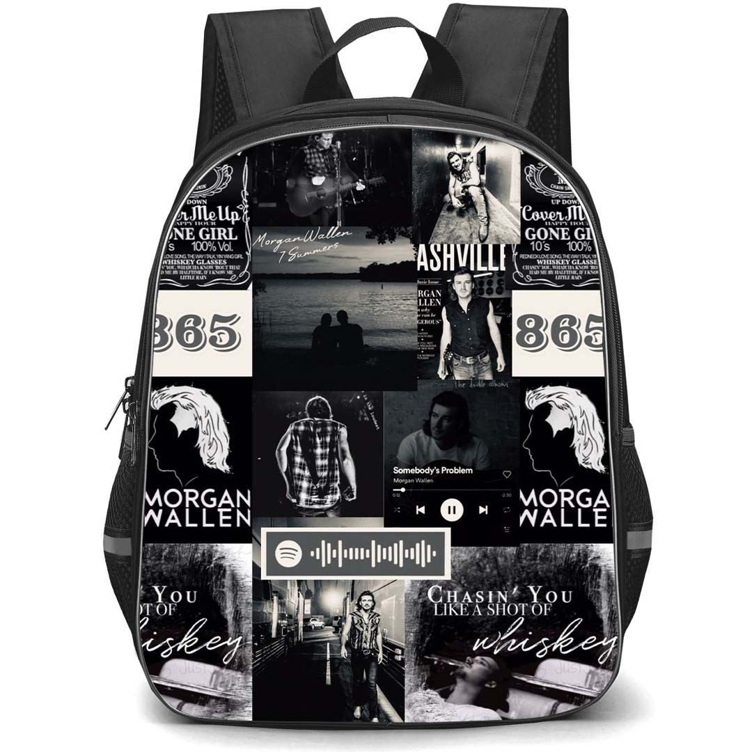 Morgan Wallen Backpack StudentPack - Morgan Wallen Best Album Collage Grayscale Poster