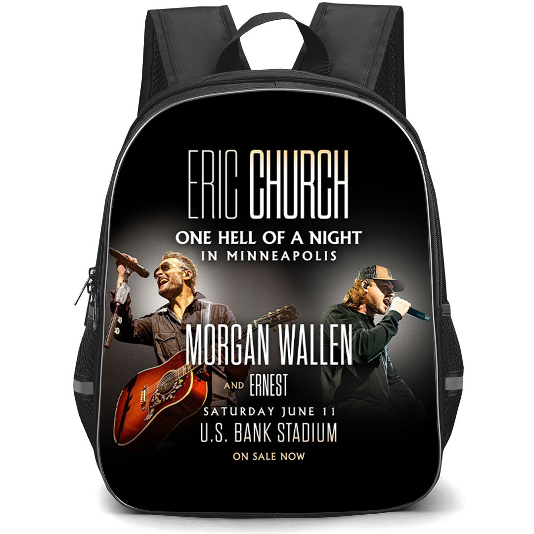 Morgan Wallen Backpack School Bag StudentPack - Morgan Wallen And Ernest One Hell Of A Night Concert Poster