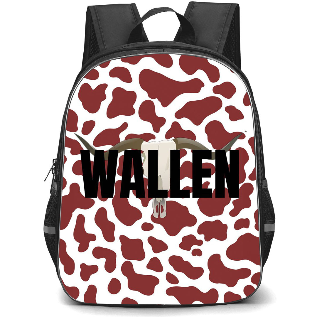 Morgan Wallen Backpack StudentPack - Morgan Wallen Red Cow Print Patter Art Poster