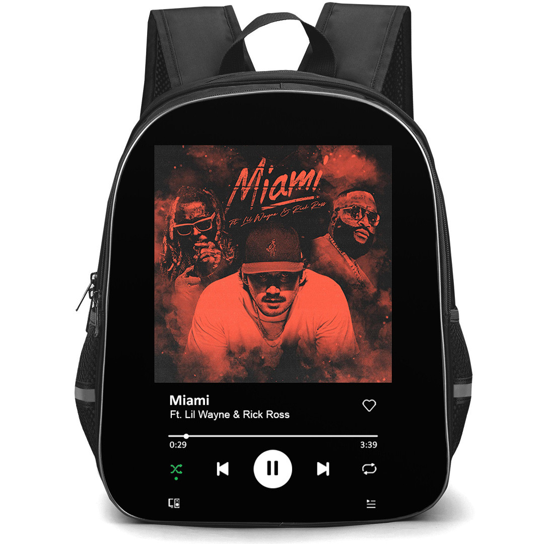 Morgan Wallen Backpack School Bag StudentPack - Morgan Wallen And Rock Boss Miami Album Cover Spotify Library Poster