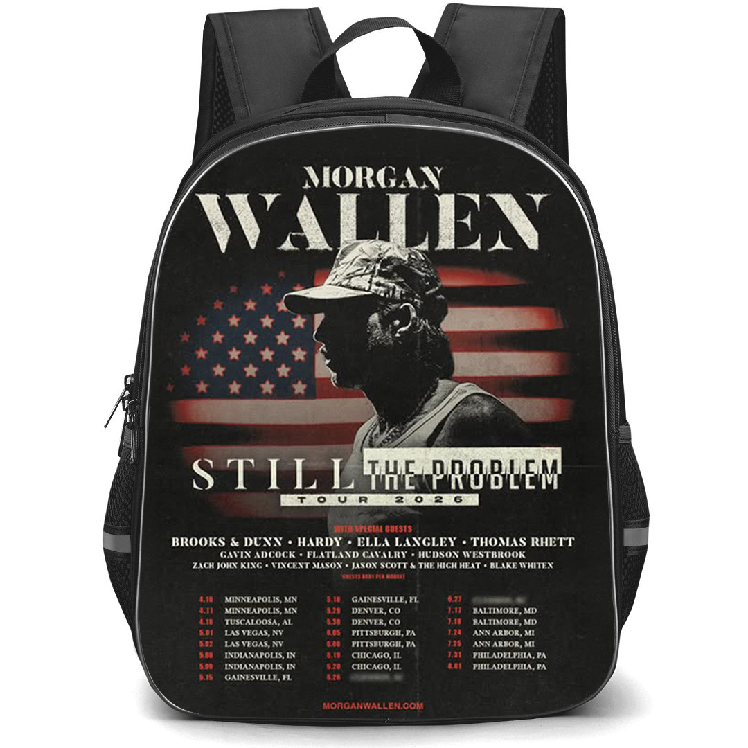 Morgan Wallen Backpack School Bag StudentPack - Morgan Wallen Still The Problem Tour Poster