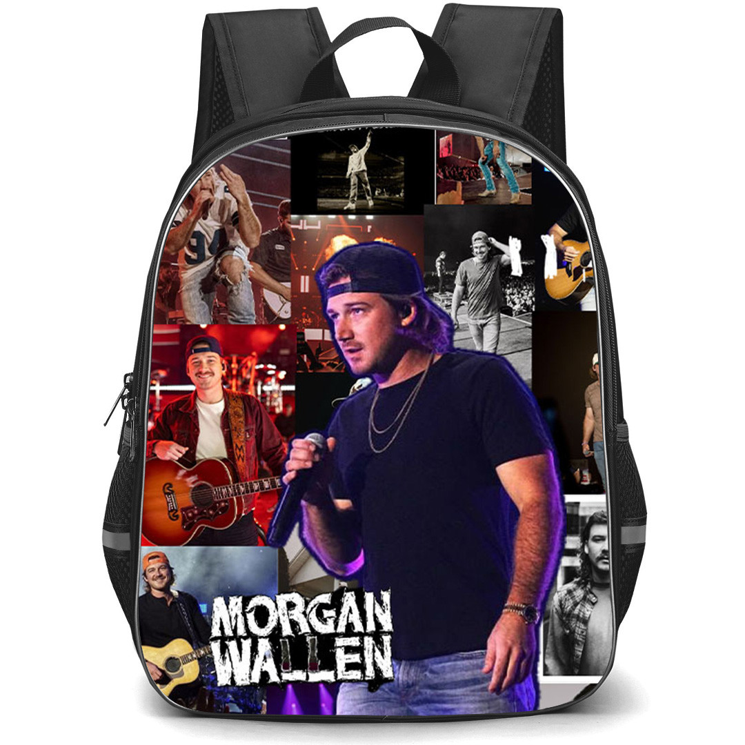 Morgan Wallen Backpack School Bag StudentPack - Morgan Wallen Tour Photos Collage Poster