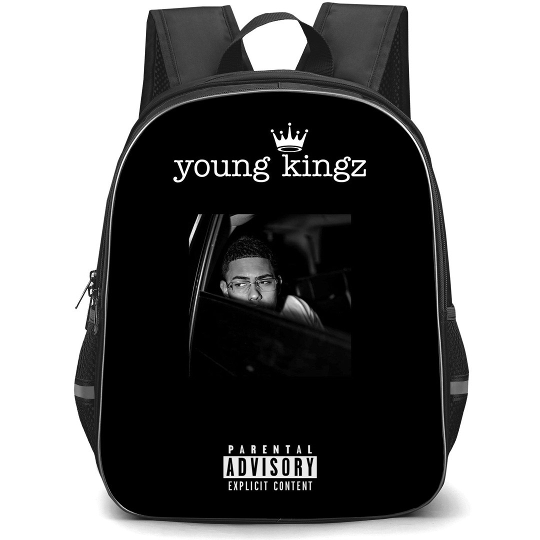Myke Towers Backpack StudentPack - Myke Towers Young Kingz Grayscale Poster
