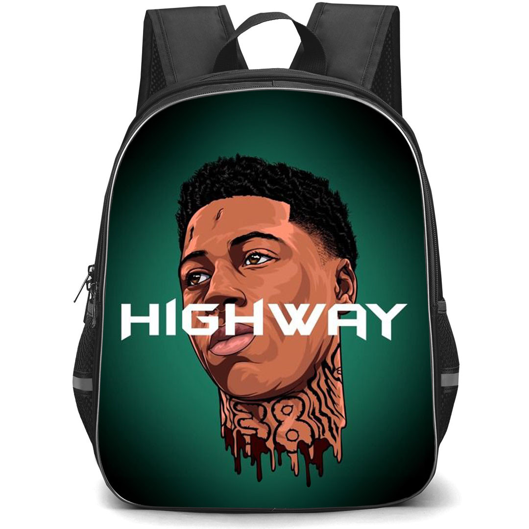 NBA Youngboy Backpack StudentPack - NBA Youngboy Head Illustration Highway