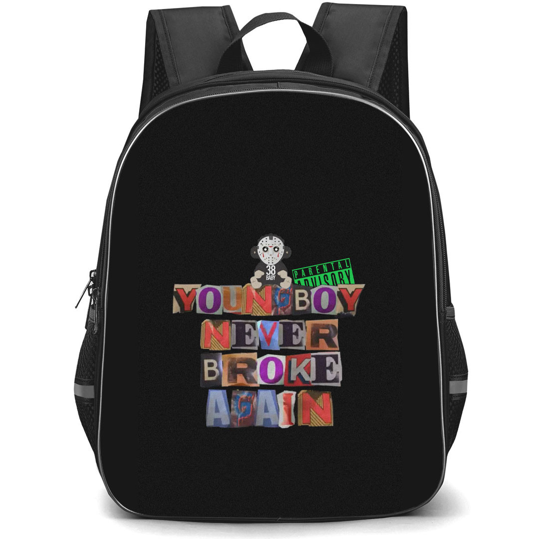 NBA Youngboy Backpack StudentPack - NBA Youngboy Never Broke Again Word Art On Black Background