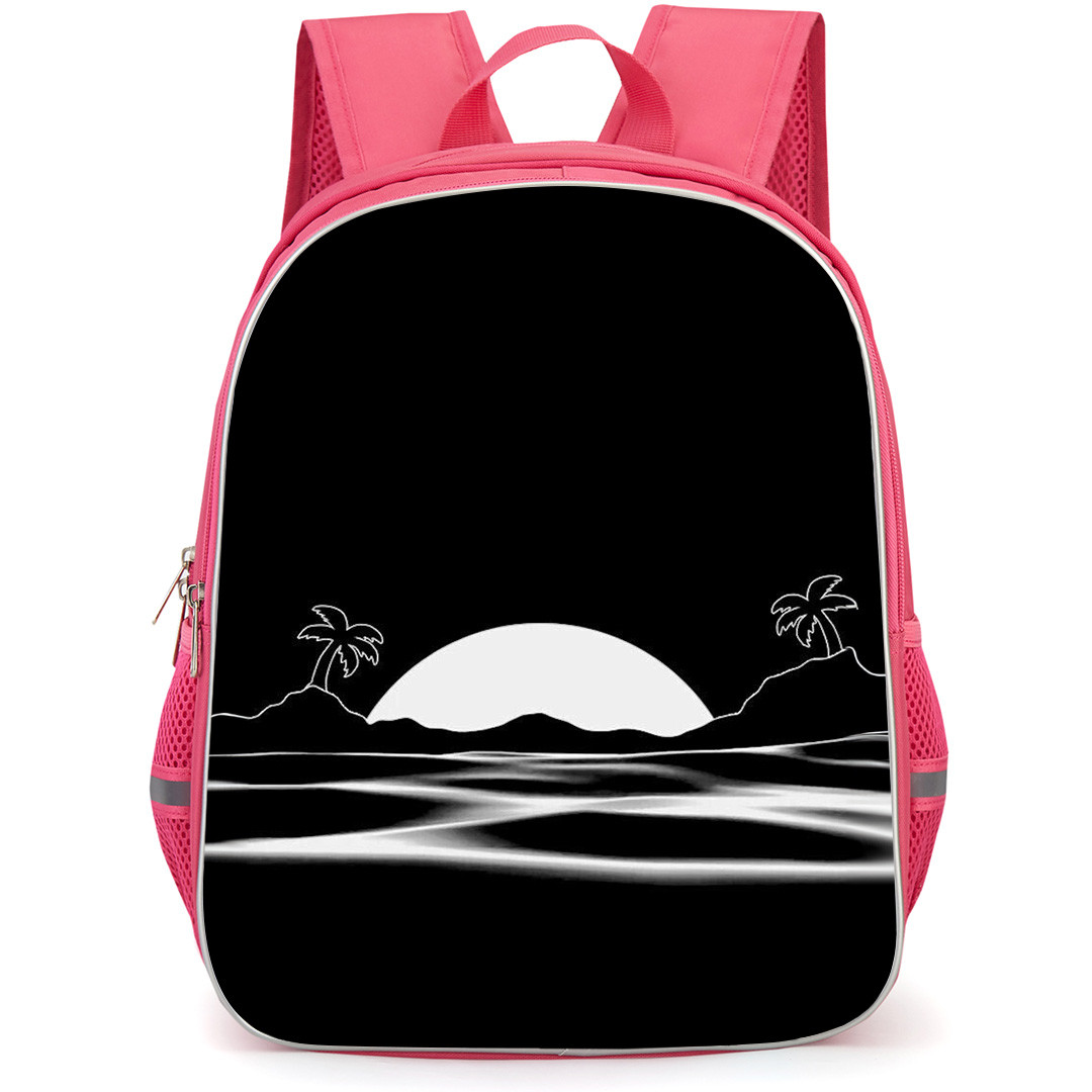 The Neighbourhood Backpack StudentPack - The Neighbourhood Sunset Over Ocean With Palm Tress Silhouette Poster