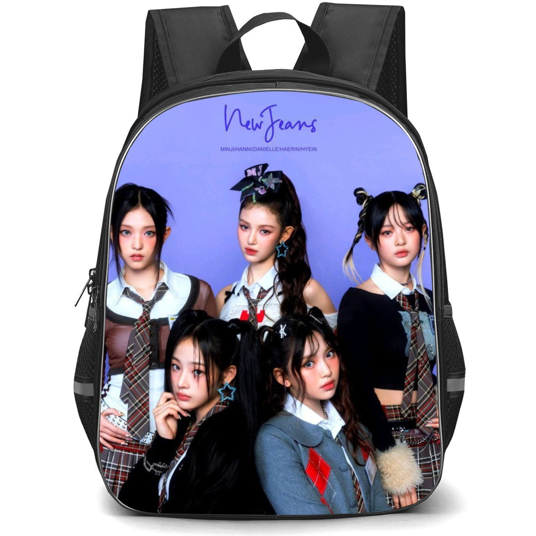 New Jeans Hanni Backpack StudentPack - New Jeans Members Portrait Purple Background