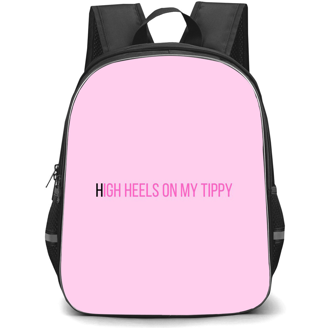 Nicki Minaj Backpack StudentPack - Nicki Minaj High Heels On My Tippy Pink Background Poster