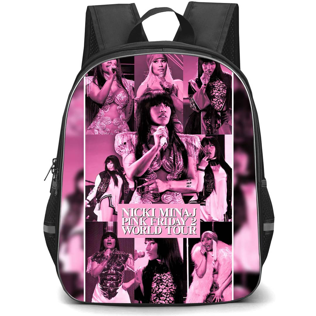 Nicki Minaj Backpack StudentPack - Nicki Minaj Pink Friday 2 World Tour Candid Collage