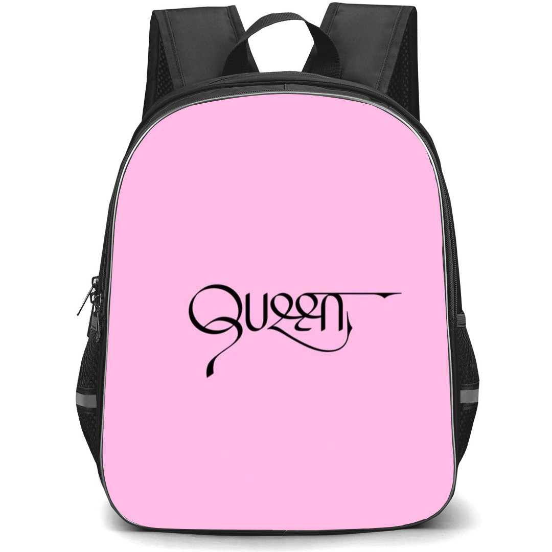 Nicki Minaj Backpack StudentPack - Nicki Minaj Queen Logo On Pink Background