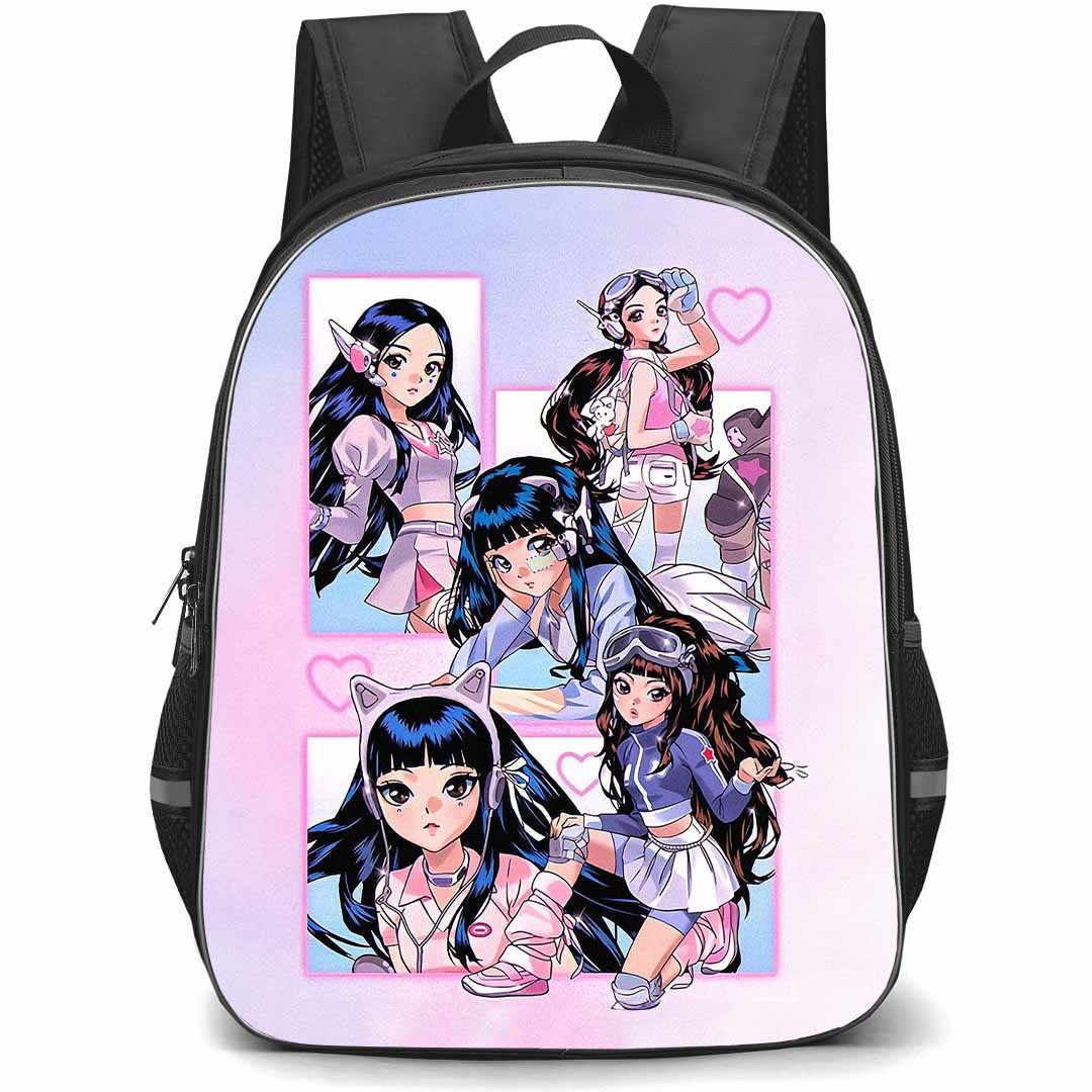 NewJeans Backpack StudentPack - NewJeans Anime Cartoon Art