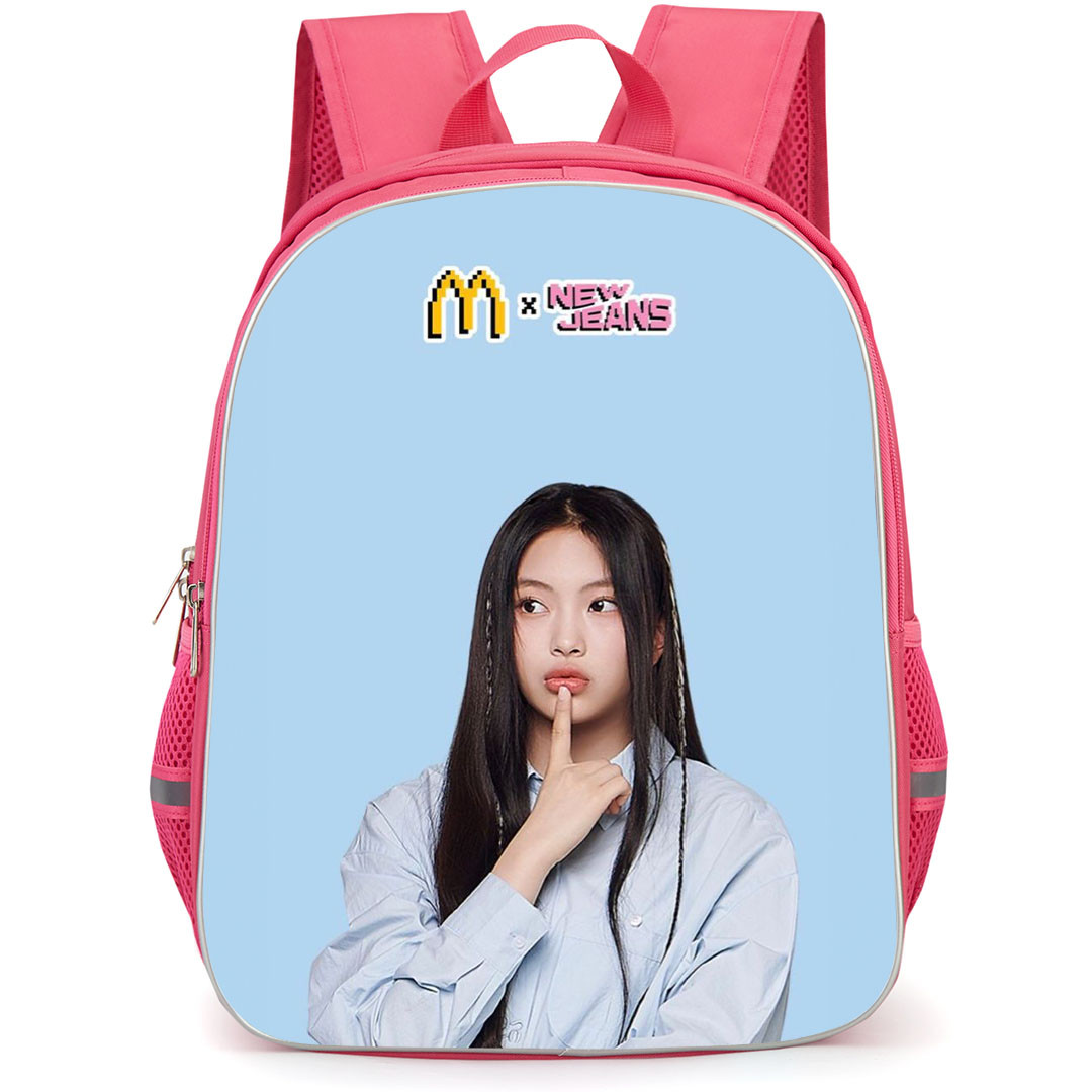 NewJeans Backpack StudentPack - NewJeans Mcdonalds Danielle Portrait On Blue Poster