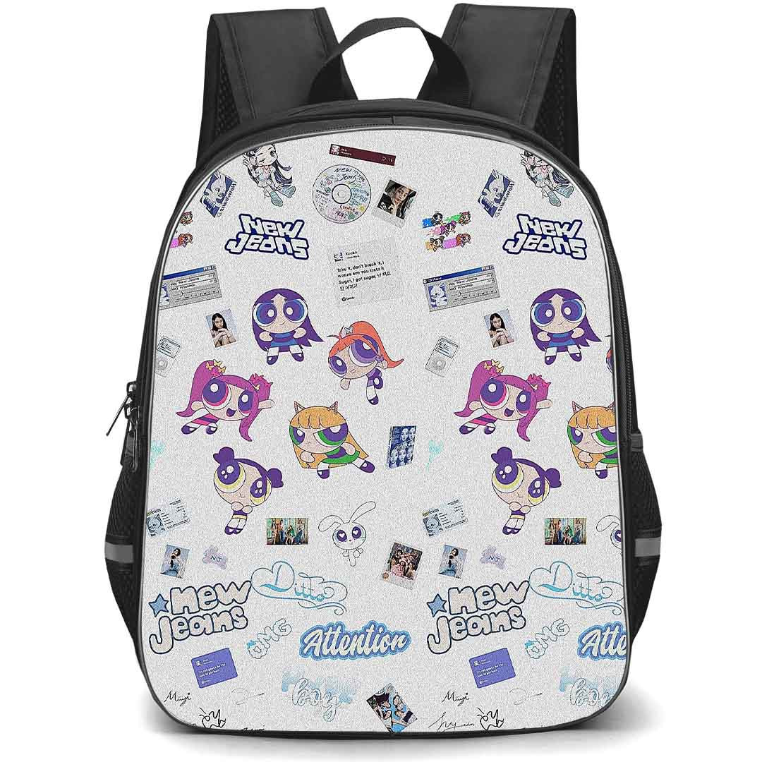 NewJeans Backpack StudentPack - NewJeans Powerpuff Collage Poster
