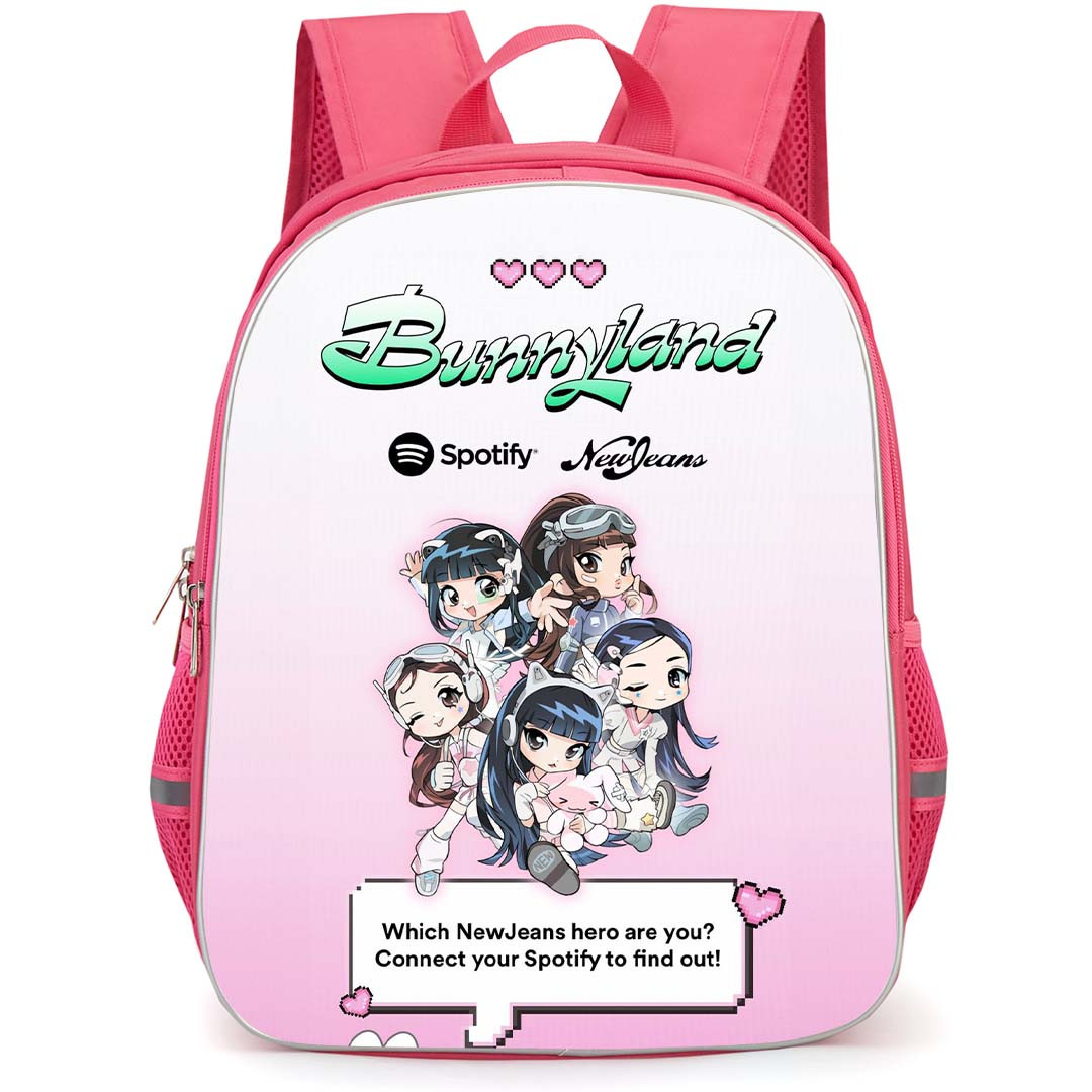 NewJeans Backpack StudentPack - NewJeans Spotify Bunnyland Playlist Poster