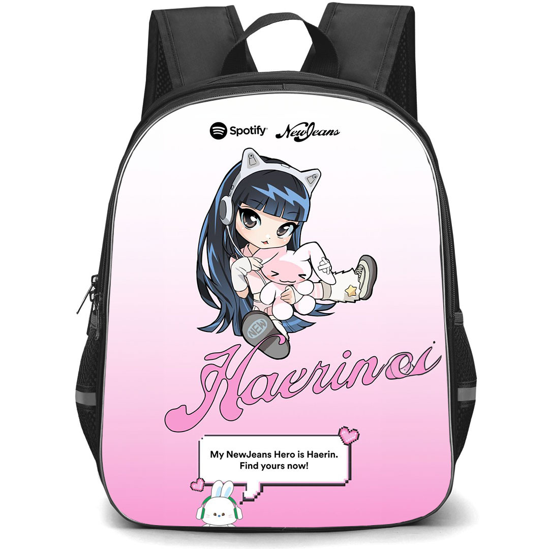 NewJeans Backpack StudentPack - NewJeans Spotify Haerin Playlist Poster