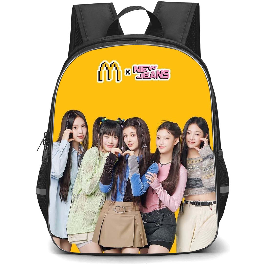 NewJeans Backpack StudentPack - NewJeans X McDonalds Portrait On Yellow Background
