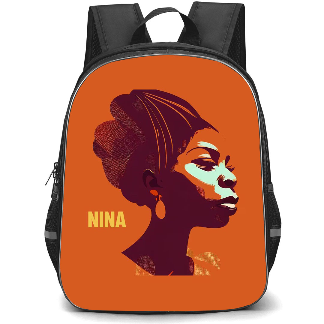 Nina Simone Backpack StudentPack - Nina Simone Minimal Vintage Portrait