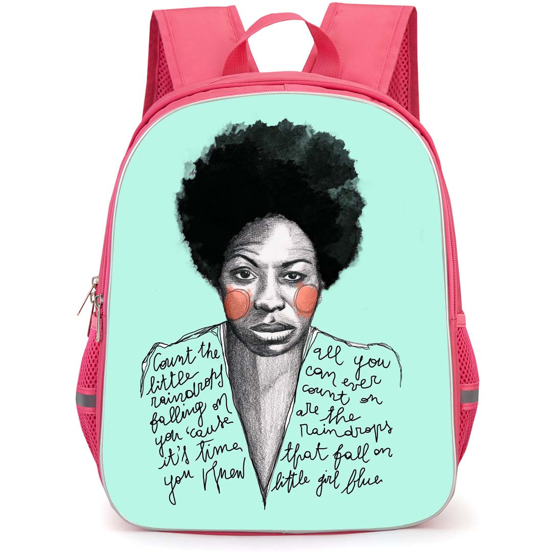 Nina Simone Backpack StudentPack - Nina Simone Portrait Illustration By Francesca