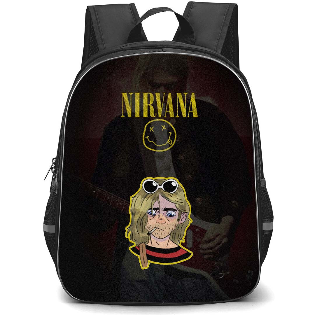 Nirvana Backpack StudentPack - Nirvana Cartoon Art Poster