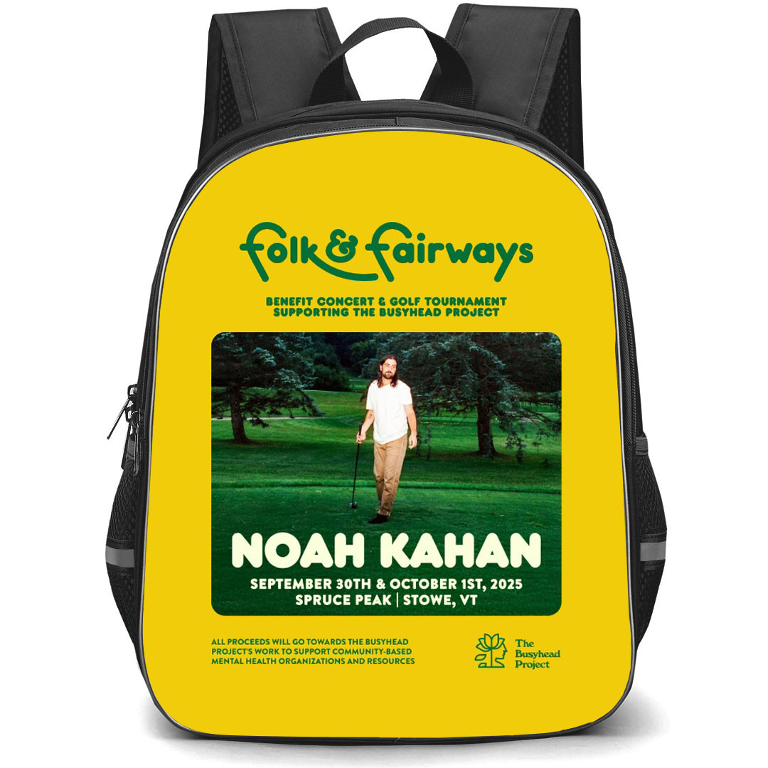 Noah Kahan Backpack School Bag StudentPack - Noah Kahan Folk And Fairways Concert Poster