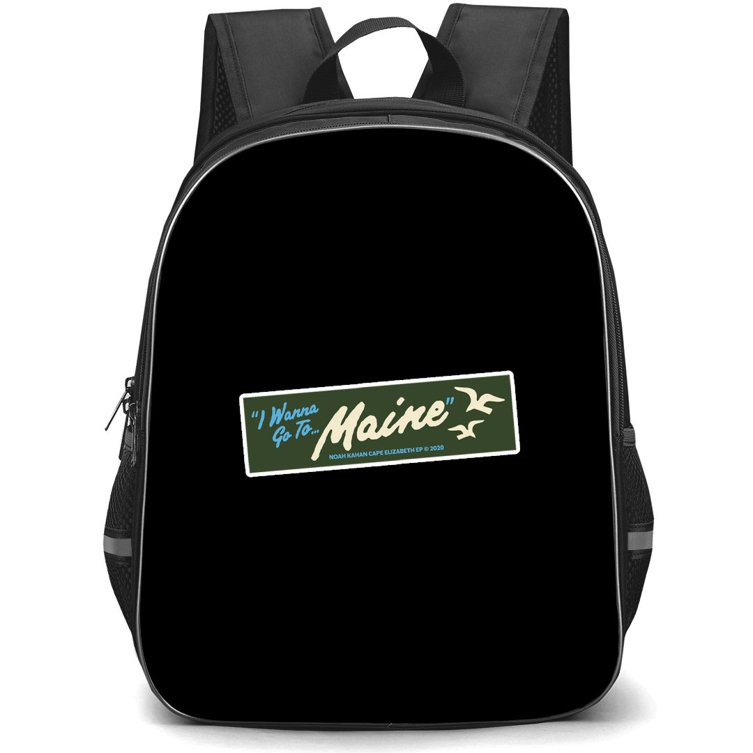 Noah Kahan Backpack School Bag StudentPack - Noah Kahan I Wanna Go To Maine Sticker Art