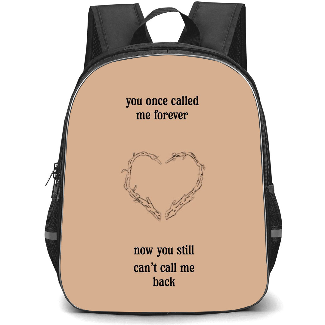 Noah Kahan Backpack StudentPack - Noah Kahan Quote You Once Called Me Forever Poster