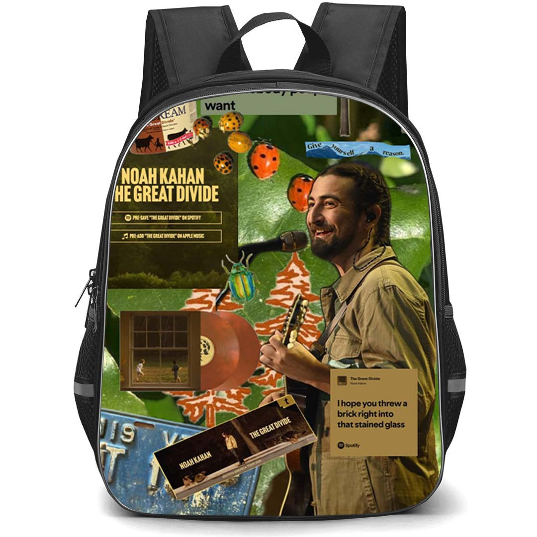 Noah Kahan Backpack School Bag StudentPack - Noah Kahan The Great Divide Collage