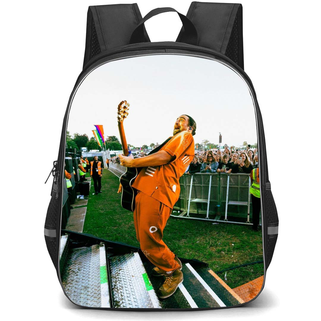 Noah Kahan Backpack School Bag StudentPack - Noah Kahan Wearing Orange Jumpsuit