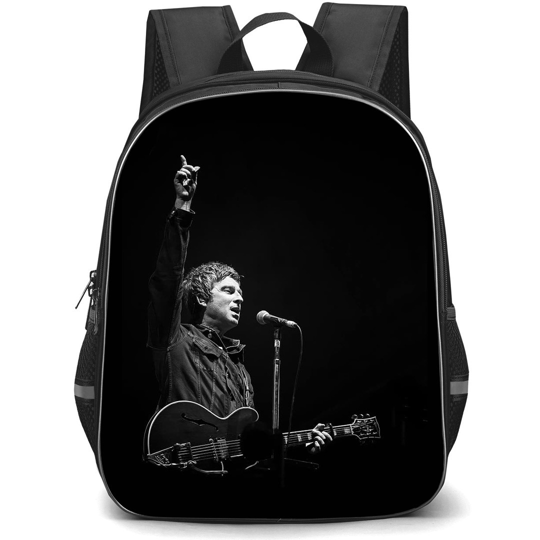 OASIS Noel Backpack StudentPack - OASIS Noel Gallagher Performing Grayscale Poster