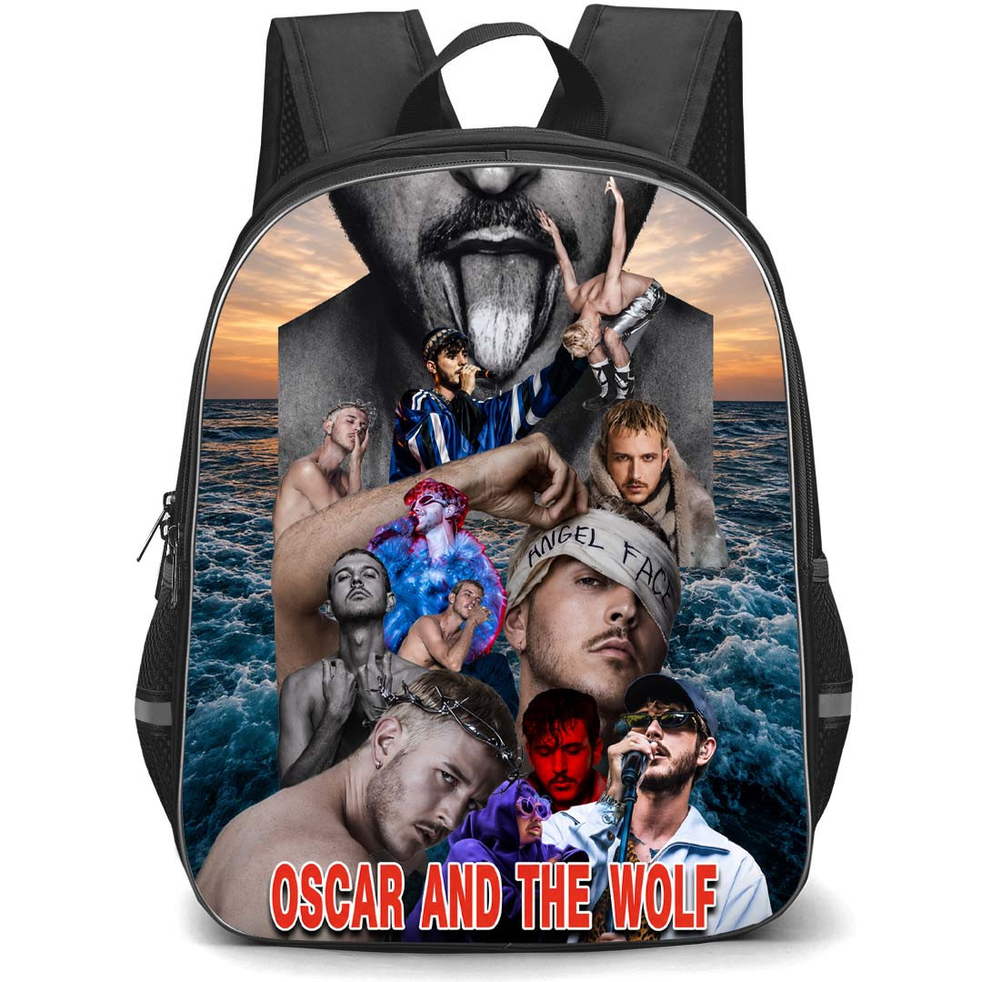 Oscar And The Wolf Backpack School Bag StudentPack - Oscar And The Wolf Side Logo Collage